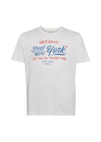 Tom Tailor, Herren T-Shirt, Blau / Hellrot / Weiß