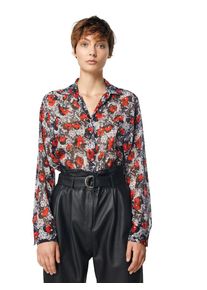 THE KOOPLES, Damen Bluse, Grau / Rot