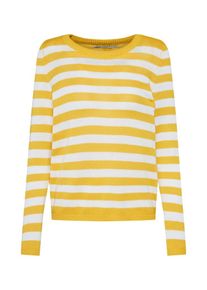 Only, Damen Pullover, Gelb / Wei&szlig;
