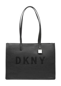 DKNY, Damen Tasche 'COMMUTER-LG TZ TOTE-SOLID', Schwarz / Silber