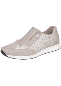 Rieker, Damen Sneaker, Greige / Weiß