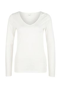Q/S Designed By, Damen Longsleeve, Naturweiß