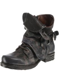 A.S.98, Damen Stiefeletten, Dunkelgrau / Khaki