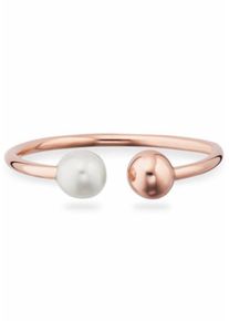 CAI Ca&iuml;, Damen Perlenring 'love, pearl twist, C7338R/90/46', Rosegold