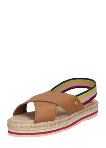 Tommy Hilfiger, Damen Sandale 'COLORFUL', Beige / Cognac