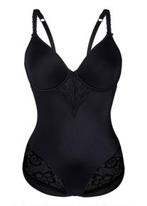 Sassa Mode Sassa, Damen Body mit Spacer-Cups 'MORNING FLOWER', Schwarz