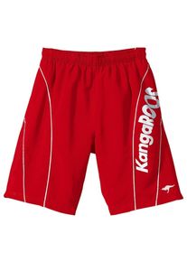 Kangaroos, Herren Badeshorts, Rot / Weiß