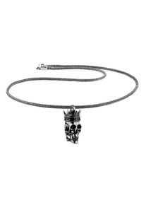 Kuzzoi, Herren Halskette, Schwarz / Silber