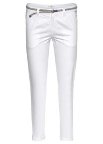 Kangaroos, Damen Chinohose (Set, 2 tlg., mit Bindeband), Weiß