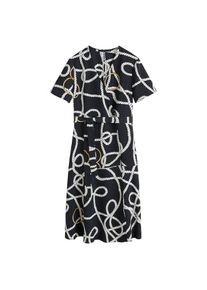 Mango, Damen Kleid 'Cade', Navy / Gold / Weiß