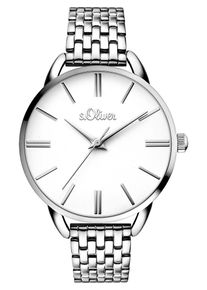 s.Oliver RED LABEL, Damen uhr 'SO-3553-MQ', Silber / Weiß