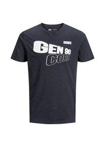 Jack & Jones JACK & JONES, Herren T-Shirt, Nachtblau / Wei&szlig;