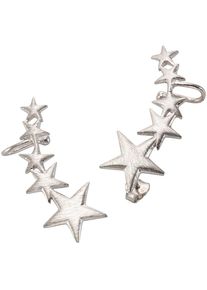 Firetti, Damen Ohrstecker mit Uhrklemme 'Ear Cuffs, Sterne', Silber