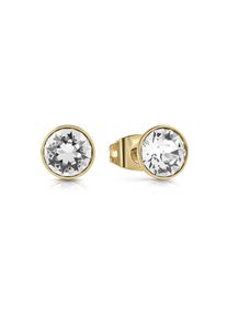 Guess, Damen Ohrringe 'AMERICAN DREAM', Gold / Weiß