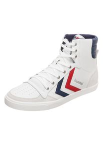 Hummel, Herren Sneaker 'Slimmer Stadil Duo', Beige / Nachtblau / Feuerrot / Wei&szlig;