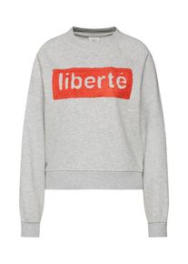 Only, Damen Sweatshirt 'onlLOTTA', Hellgrau / Orangerot