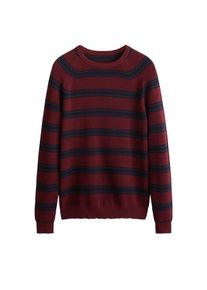 Mango Man, Herren Pullover 'Paolo', Nachtblau / Rubinrot