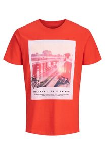 Jack & Jones JACK & JONES, Herren T-Shirt, Mischfarben / Rot