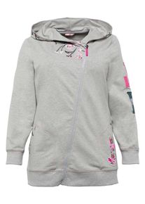 Joe Browns, Damen Sweatjacke, Grau / Pink