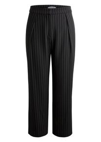 Pieces, Damen Hose, Schwarz / Weiß