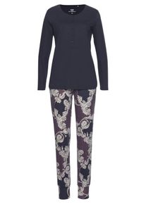 Calida, Damen Pyjama, Violettblau