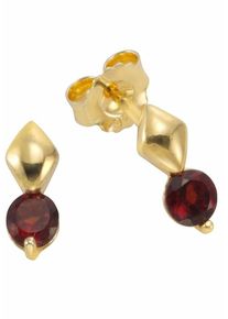 Firetti, Damen Paar Ohrstecker, Gold / Rubinrot