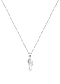 Elli, Damen Halskette 'Flügel', Silber / Weiß
