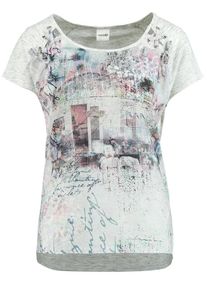 Taifun, Damen T-Shirt, Hellgrau / Mischfarben