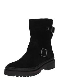 Tommy Hilfiger, Damen Stiefel 'BASIC BIKER BOOT SUEDE', Schwarz
