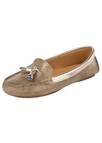 Heine, Damen Mokassin, Gold