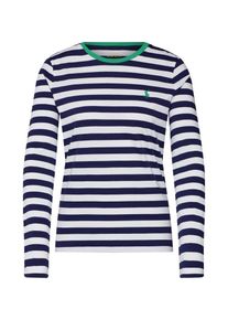 Polo Ralph Lauren, Damen Shirt 'LS T W PP-LONG SLEEVE-KNIT', Navy / Weiß