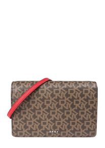DKNY, Damen Tasche 'BRYANT-SM FLAP CBODY-LOGO', Beige / Rot