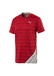 Puma, Herren T-Shirt 'Pace', Grau / Rot / Schwarz