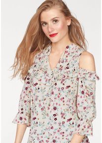 AJC, Damen Rüschenbluse, Creme / Mischfarben