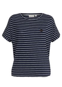 Naketano, Damen Shortsleeve 'Striped Girl', Dunkelblau / Grau
