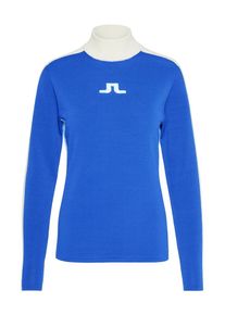 J. Lindeberg J.Lindeberg, Damen Pullover 'Adia Cashmere Coolmax', Blau / Wei&szlig;
