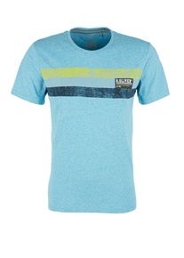 s.Oliver RED LABEL, Herren Shirt, Türkis / Dunkelblau / Gelb