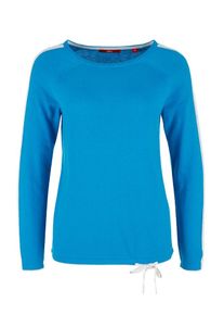 s.Oliver RED LABEL, Damen Pullover, Himmelblau / Weiß