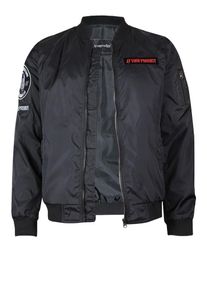 Trueprodigy, Herren Bomberjacke 'Zane', Rot / Schwarz / Wei&szlig;