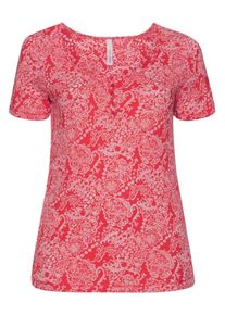 sheego Casual, Damen T-Shirt, Grau / Rot