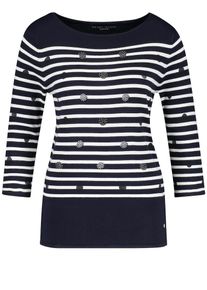Gerry Weber, Damen Pullover, Nachtblau / Schwarz / Wei&szlig;