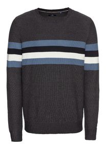 Tom Tailor, Herren Pullover 'structured sweater Pullover 1/1', Navy / Taubenblau / Himmelblau / Naturweiß