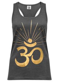 YOGISTAR.COM, Damen Yoga-Top "om Sunray", Grau