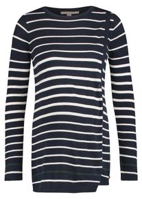 Esprit Maternity, Damen Pullover, Nachtblau / Grün / Weiß