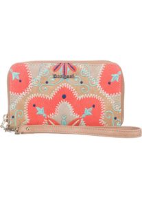 Desigual, Damen Mini Portemonnaie 'Mary Jackson', Türkis / Orange / Koralle
