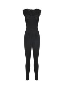 Wal G., Damen Jumpsuit mit Spitze, Schwarz