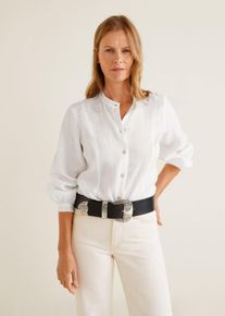 Mango, Damen Hemd 'Monte', Weißmeliert