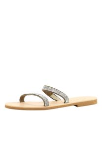 Evita, Damen Sandale, Dunkelbeige