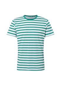 Tom Tailor, Herren T-Shirt, Smaragd / Weiß