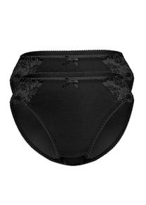 Sassa Mode Sassa, Damen Slip 'CLASSIC LACE', Schwarz